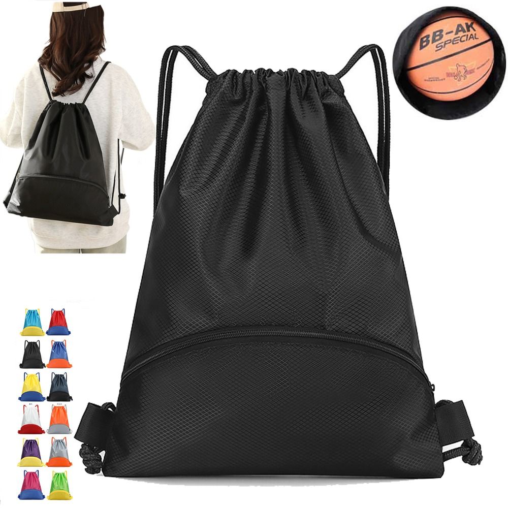 Drawstring Gym Bag - Large capacity Sports Drawstring Pocket Waterproof